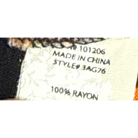 Soft Surroundings Women's Skirt Black Floral 100% Rayon Tropical Petite Large PL - Picture 11 of 11